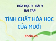 Bài tập về Muối, phản ứng trao đổi ion trong dung dịch - Hóa 9...